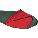 High Peak Ultra Pak 500 ECO, Saco de dormir verde oscuro/Rojo