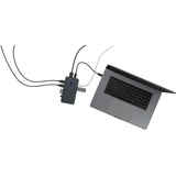 ICY BOX IB-DK2108M-C Alámbrico USB 3.2 Gen 1 (3.1 Gen 1) Type-C Antracita, Caja de unidades negro, Alámbrico, USB 3.2 Gen 1 (3.1 Gen 1) Type-C, 100 W, Antracita, MicroSD (TransFlash), SD, SSD