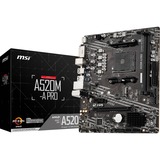 MSI A520M-A PRO placa base AMD A520 Zócalo AM4 micro ATX AMD, Zócalo AM4, AMD Ryzen 3 3rd Gen, 3rd Generation AMD Ryzen 5, 3rd Generation AMD Ryzen 7, 3rd Generation AMD..., DDR4-SDRAM, 64 GB, DIMM