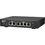 QNAP QSW-2104-2T switch No administrado 2.5G Ethernet (100/1000/2500) Negro, Interruptor/Conmutador No administrado, 2.5G Ethernet (100/1000/2500)