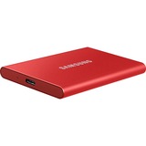 SAMSUNG Portable SSD T7 2000 GB Rojo, Unidad de estado sólido rojo, 2000 GB, USB Tipo C, 3.2 Gen 2 (3.1 Gen 2), 1050 MB/s, Protección mediante contraseña, Rojo