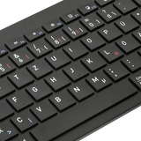 Targus AKB863DE teclado Bluetooth QWERTZ Alemán Negro negro, Completo (100%), Bluetooth, QWERTZ, Negro