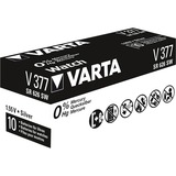 VARTA SR626 SW/SR66 SW/V377 1BL Batería de un solo uso Óxido de plata plateado, Batería de un solo uso, SR66, Óxido de plata, 1,55 V, 1 pieza(s), 27 mAh