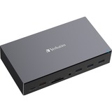 Verbatim CDS-17 Alámbrico USB 3.2 Gen 1 (3.1 Gen 1) Type-C Negro, Gris, Estación de acoplamiento aluminio/Negro, Alámbrico, USB 3.2 Gen 1 (3.1 Gen 1) Type-C, 100 W, 3,5 mm, 1000 Mbit/s, Negro, Gris