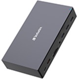 Verbatim CDS-17 Alámbrico USB 3.2 Gen 1 (3.1 Gen 1) Type-C Negro, Gris, Estación de acoplamiento aluminio/Negro, Alámbrico, USB 3.2 Gen 1 (3.1 Gen 1) Type-C, 100 W, 3,5 mm, 1000 Mbit/s, Negro, Gris