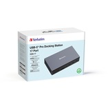 Verbatim CDS-17 Alámbrico USB 3.2 Gen 1 (3.1 Gen 1) Type-C Negro, Gris, Estación de acoplamiento aluminio/Negro, Alámbrico, USB 3.2 Gen 1 (3.1 Gen 1) Type-C, 100 W, 3,5 mm, 1000 Mbit/s, Negro, Gris