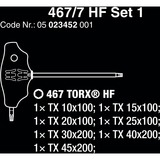 Wera 467/7 TORX HF Set 1 Juego, Destornillador negro/Verde