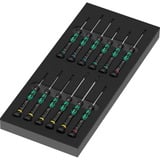 Wera Inserto de espuma Schraubendreher Kraftform Micro Set 2, Destornillador negro/Verde