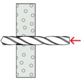 fischer Taco metálico para cavidades HM 4x32 S, Pasador plateado