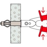 fischer Taco metálico para cavidades HM 4x32 S, Pasador plateado