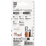 fischer Taco para hormigón celular FFA 10, Pasador gris claro