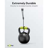 goobay 65295, Cable negro/Plateado