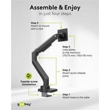 goobay 74416, Soporte de monitor negro