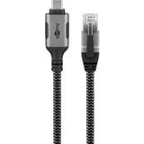 goobay Cable Ethernet USB-C 3.2 Gen2 conector > conector RJ-45, Adaptador de red negro/Plateado