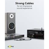 goobay Cable Stereo Cinch Plus negro/Plateado