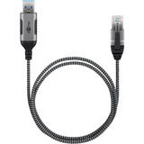 goobay Cable adaptador Ethernet USB-A 3.2 Gen1 > RJ-45, Slim negro/Gris