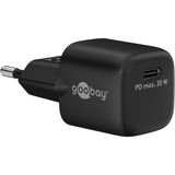 goobay Cargador rápido USB-C Nano, PD, GaN, 20 vatios negro