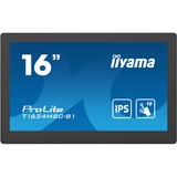 iiyama T1624MSC-B1 pantalla para PC 39,6 cm (15.6") 1920 x 1080 Pixeles Full HD LED Pantalla táctil Negro, Monitor LED negro, 39,6 cm (15.6"), 1920 x 1080 Pixeles, Full HD, LED, 25 ms, Negro