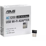 ASUS 90IG03P0-BM0R10, Adaptador Wi-Fi negro
