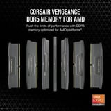 Corsair DIMM 32 GB DDR5-6000 (2x 16 GB) Kit Dual, Memoria RAM negro