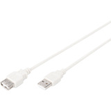 Digitus Cable de extensión USB 2.0, USB-A macho > USB-A hembra, Cable alargador beige
