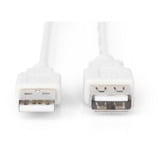 Digitus Cable de extensión USB 2.0, USB-A macho > USB-A hembra, Cable alargador beige