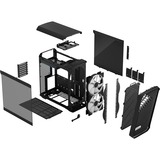 Fractal Design Torrent Compact Torre Negro, Cajas de torre negro, Torre, PC, Negro, ATX, EATX, micro ATX, Mini-ITX, SSI CEB, Vidrio templado, Juego