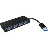 ICY BOX IB-AC6104-B USB 3.2 Gen 1 (3.1 Gen 1) Type-A 5000 Mbit/s Negro, Hub USB negro, USB 3.2 Gen 1 (3.1 Gen 1) Type-A, USB 3.2 Gen 1 (3.1 Gen 1) Type-A, 5000 Mbit/s, Negro, Aluminio, China