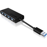 ICY BOX IB-AC6104-B USB 3.2 Gen 1 (3.1 Gen 1) Type-A 5000 Mbit/s Negro, Hub USB negro, USB 3.2 Gen 1 (3.1 Gen 1) Type-A, USB 3.2 Gen 1 (3.1 Gen 1) Type-A, 5000 Mbit/s, Negro, Aluminio, China