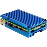 Inter-Tech 88887360 accesorio para placa de desarrollo Funda Azul, Caja/Carcasa azul, Funda, Raspberry Pi, Raspberry Pi, Azul, Aluminio, 86 mm