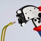 KNIPEX Pinza de engaste autoajustable Twistor T, Crimpadora rojo/Azul