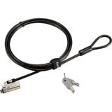 Kensington Candado fino con llave NanoSaver 2.0 para portátiles, Castillo negro, 1,8 m, Kensington, Llave, Acero al carbón, Negro, Plata