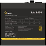 Ocypus Iota P750 Black, Fuente de alimentación de PC negro