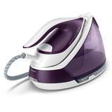 Philips Centro de planchado PerfectCare Compact Plus GC7933/30, Estación de planchado a vapor lila/blanco, 120 g/min, Suela SteamGlide Plus, 0,0015 L, 430 g/min, Violeta, Desmontable