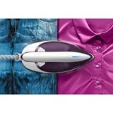 Philips Centro de planchado PerfectCare Compact Plus GC7933/30, Estación de planchado a vapor lila/blanco, 120 g/min, Suela SteamGlide Plus, 0,0015 L, 430 g/min, Violeta, Desmontable