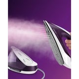Philips Centro de planchado PerfectCare Compact Plus GC7933/30, Estación de planchado a vapor lila/blanco, 120 g/min, Suela SteamGlide Plus, 0,0015 L, 430 g/min, Violeta, Desmontable