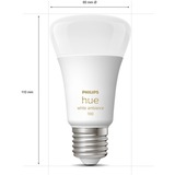 Philips Hue Kit de inicio E27, Lámpara LED Philips Hue White ambiance Kit de inicio E27, Kit de iluminación inteligente, Blanco, Bluetooth/Zigbee, LED, E27, Luz fría, Blanco cálido