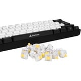 Sharkoon Linear Gateron CAP MILKY YELLOW Interruptores de teclado, Interruptor de botón amarillo/blanco, Interruptores de teclado, Blanco, Amarillo