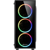 Sharkoon TG4 Midi Tower Negro, Cajas de torre negro, Midi Tower, PC, Negro, ATX, micro ATX, Mini-ITX, Vidrio templado, Azul, Verde, Rojo