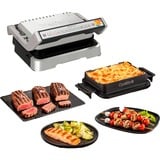 Tefal OptiGrill 4in1 GC774D parrilla eléctrica de contacto, Barbacoa de contacto acero fino, Acero inoxidable, Metal, Rectangular, Botones, 600 cm², 30 x 20 mm