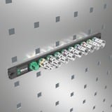 Wera Barra magnética para dados C 4 Zyklop Juego de dados para llave de vaso 1/2", Llave de tubo negro/Verde