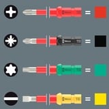 Wera Kraftform Kompakt VDE Stainless 17 extra slim 1 Tool Finder, 17 piezas, Destornillador rojo/Azul