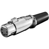 goobay 11961 conector XLR (5-pin) Negro, Metálico, Embrague negro, XLR (5-pin), Negro, Metálico, Hembra, Derecho, Cloruro de polivinilo (PVC), Zinc, Oro