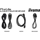 iiyama LH6575UHS-B1AG, Pantalla de gran formato negro (mate)