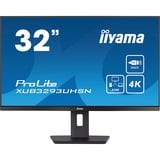 iiyama ProLite XUB3293UHSN-B5 pantalla para PC 80 cm (31.5") 3840 x 2160 Pixeles 4K Ultra HD LCD Negro, Monitor LED negro, 80 cm (31.5"), 3840 x 2160 Pixeles, 4K Ultra HD, LCD, 4 ms, Negro