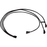 Alphacool Divisor de cable en Y 4 pines a 3x 4 pines PWM, 60 cm, Cable Y negro