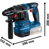 Bosch Set profesional 18V Martillo perforador GBH 18V-22 + Taladro atornillador GSR 18V-45, Destornillador azul/Negro