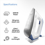 Braun CareStyle Compact IS 2143, Estación de planchado a vapor blanco/Azul