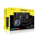 Corsair NAUTILUS 240 RS LCD, Refrigeración por agua negro