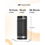 DREO Calefactor Solaris 619, Termoventiladores negro/Plateado